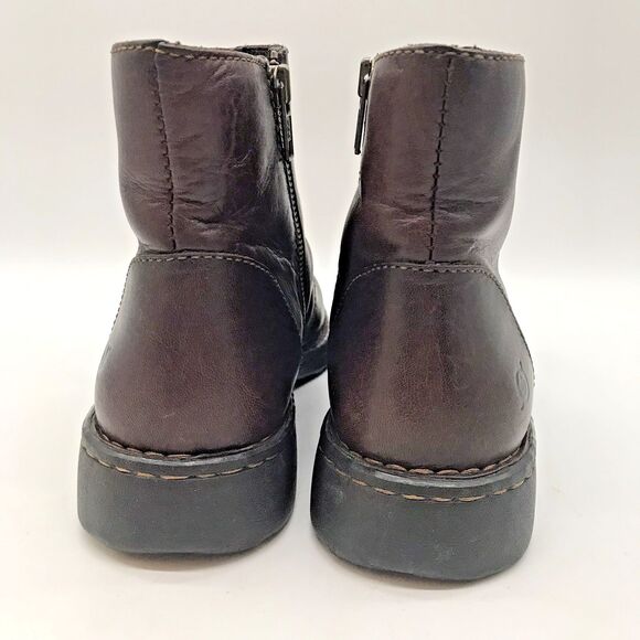 Born Børn Side Zip Chelsea Ankle Boots Men's 10 - EUR 42 Dark Brown Leather Shoe - Picture 4 of 12